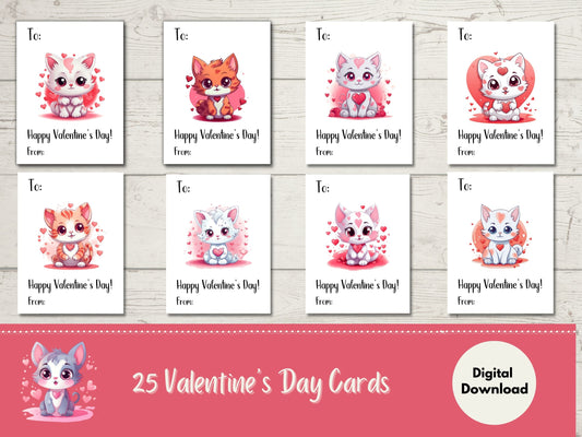 Cat Valentines for Kids