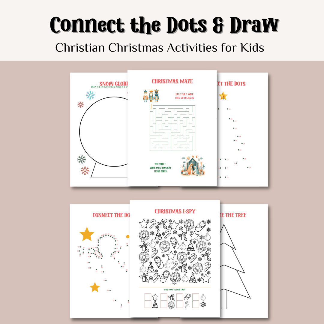 Christian Christmas Activity sheets for Kids