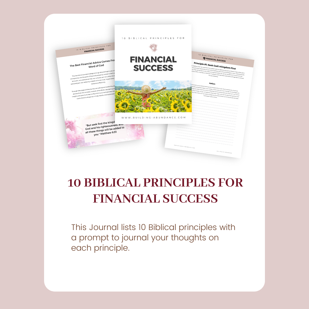 10 Biblical Principles for Financial Success Journal