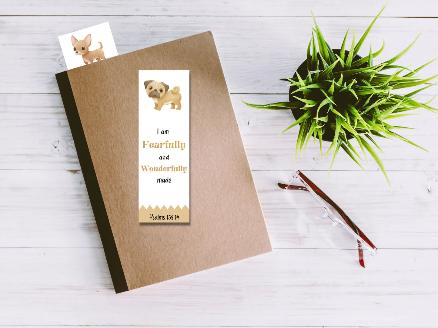 Bible Verse Bookmarks with Dogs